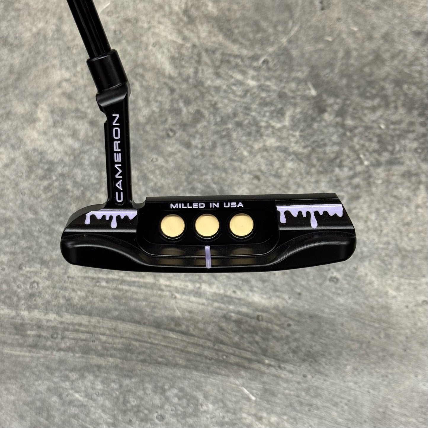 Scotty Cameron Super Select Newport (Black PVD) Purple Drip Print
