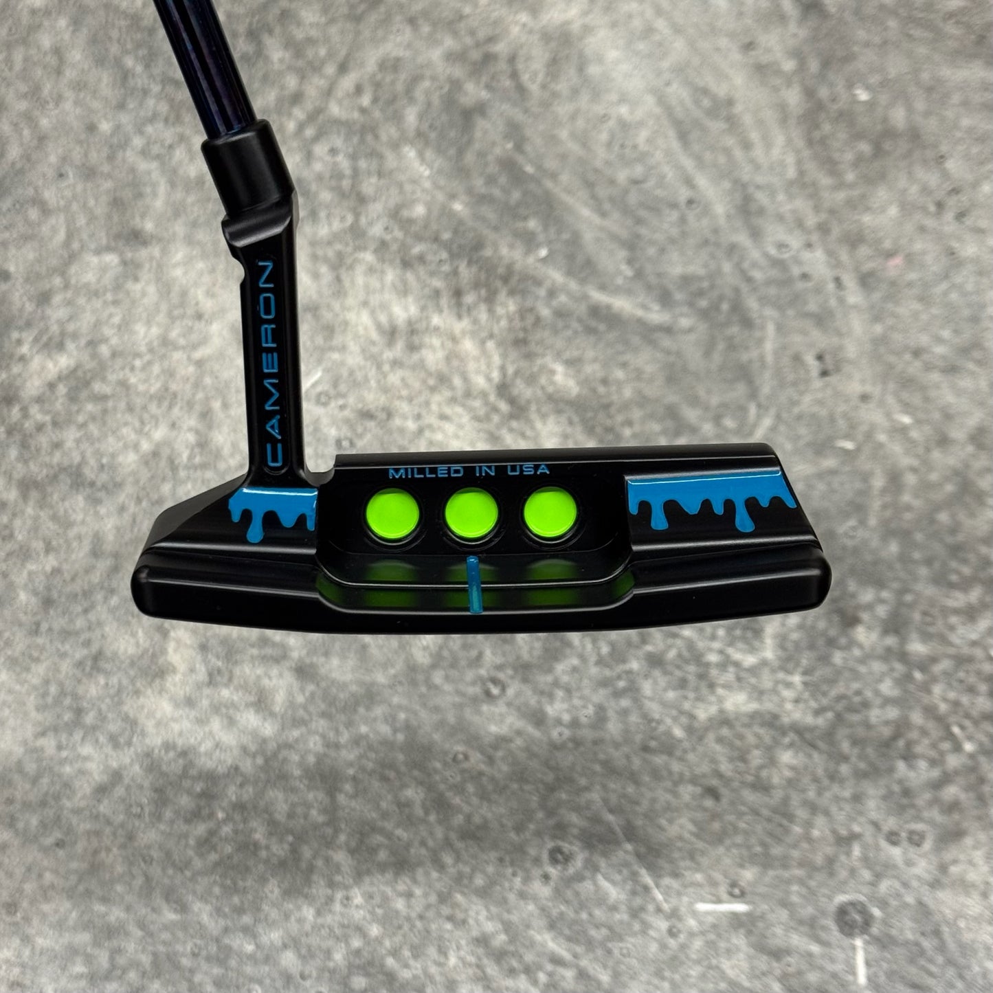 Scotty Cameron Super Select Newport 2+ (Black PVD) Blue Drip Print