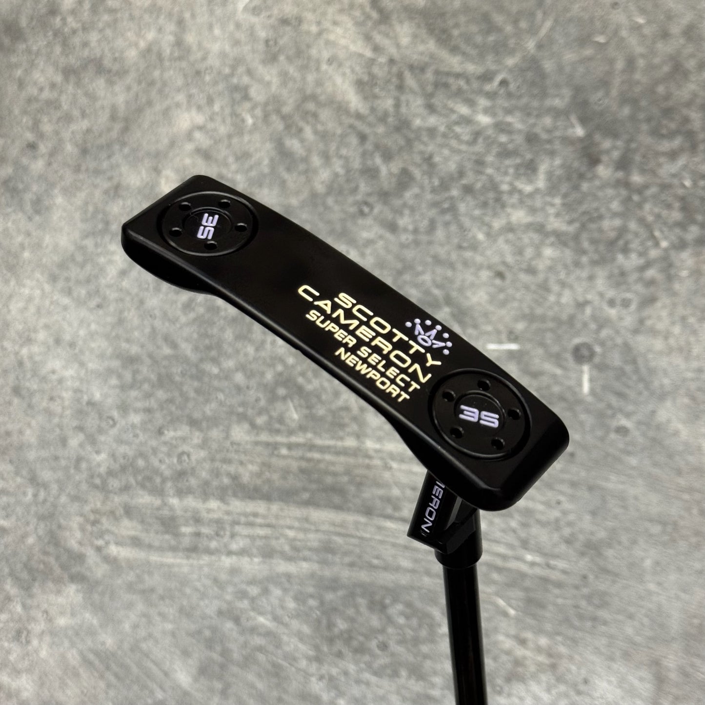 Scotty Cameron Super Select Newport (Black PVD) Purple Drip Print