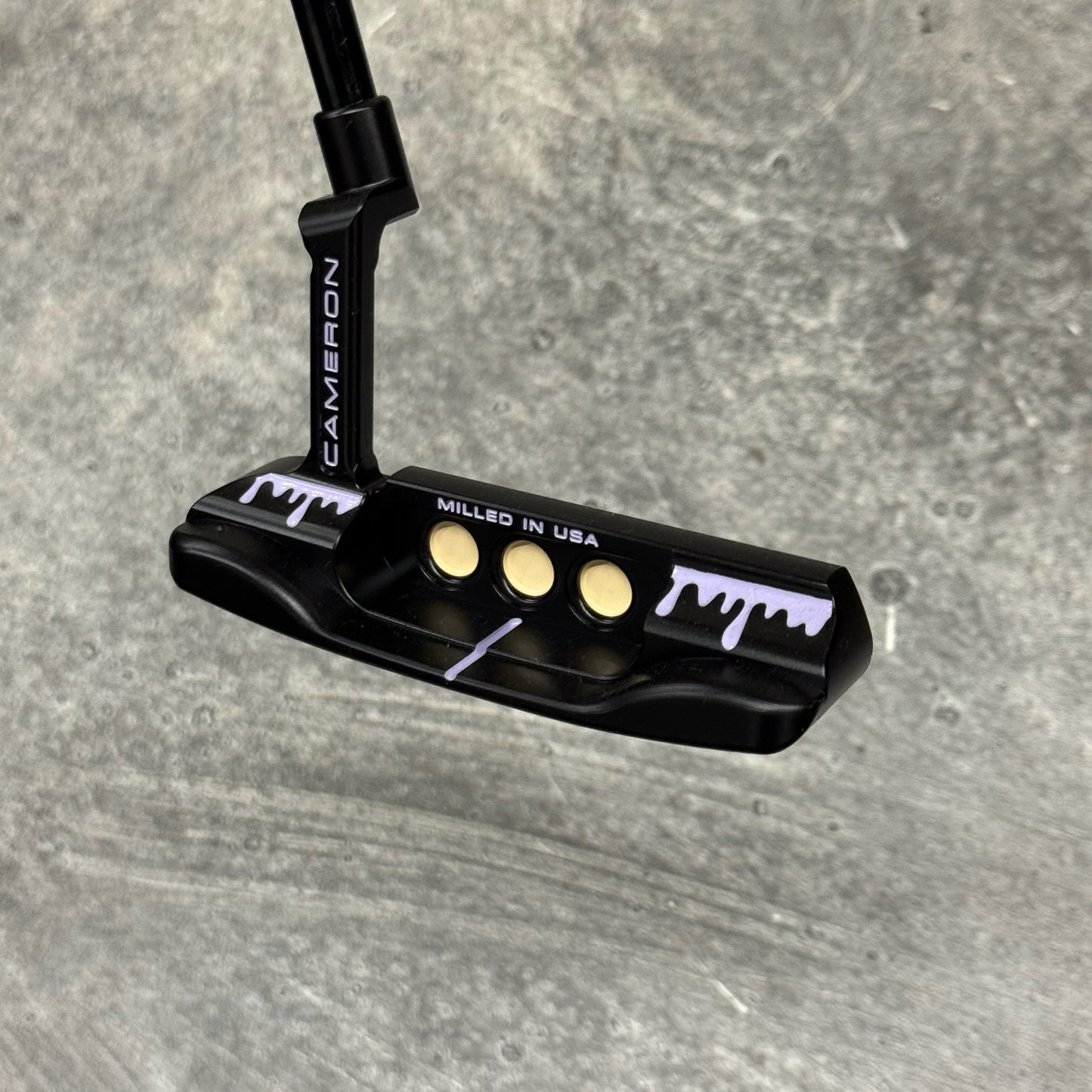 Scotty Cameron Super Select Newport (Black PVD) Purple Drip Print