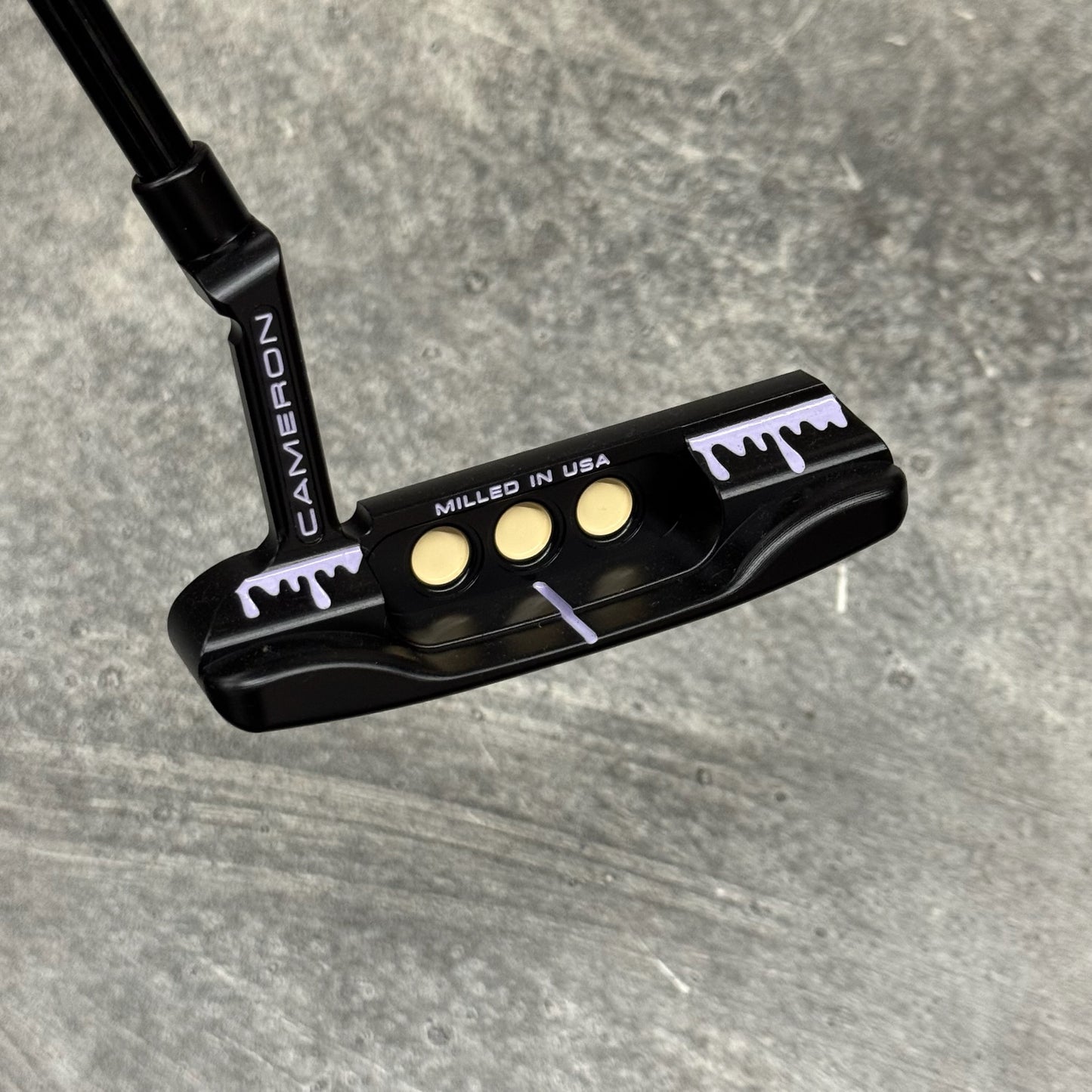 Scotty Cameron Super Select Newport (Black PVD) Purple Drip Print