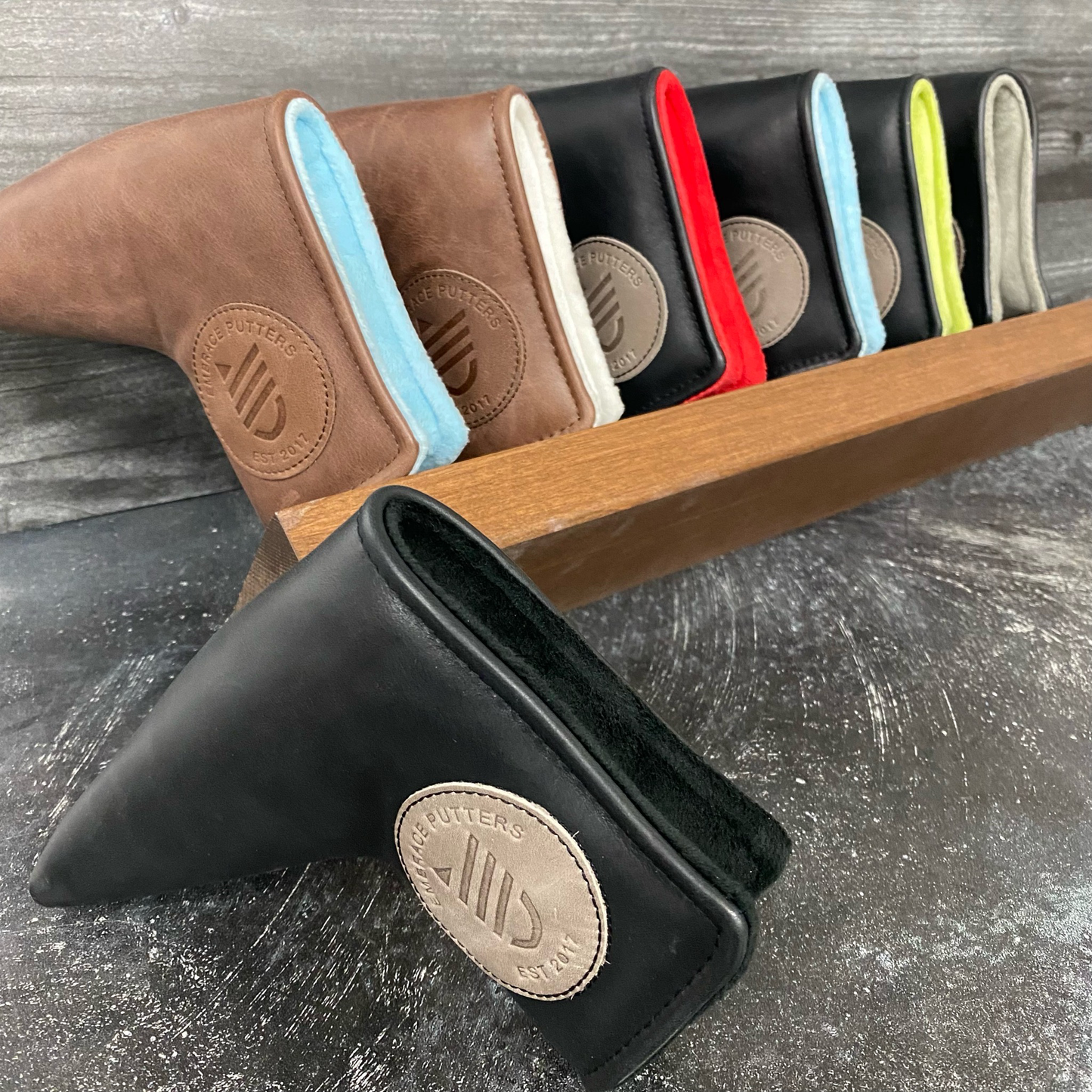 Genuine Distressed Leather EP Patchwork Headcover