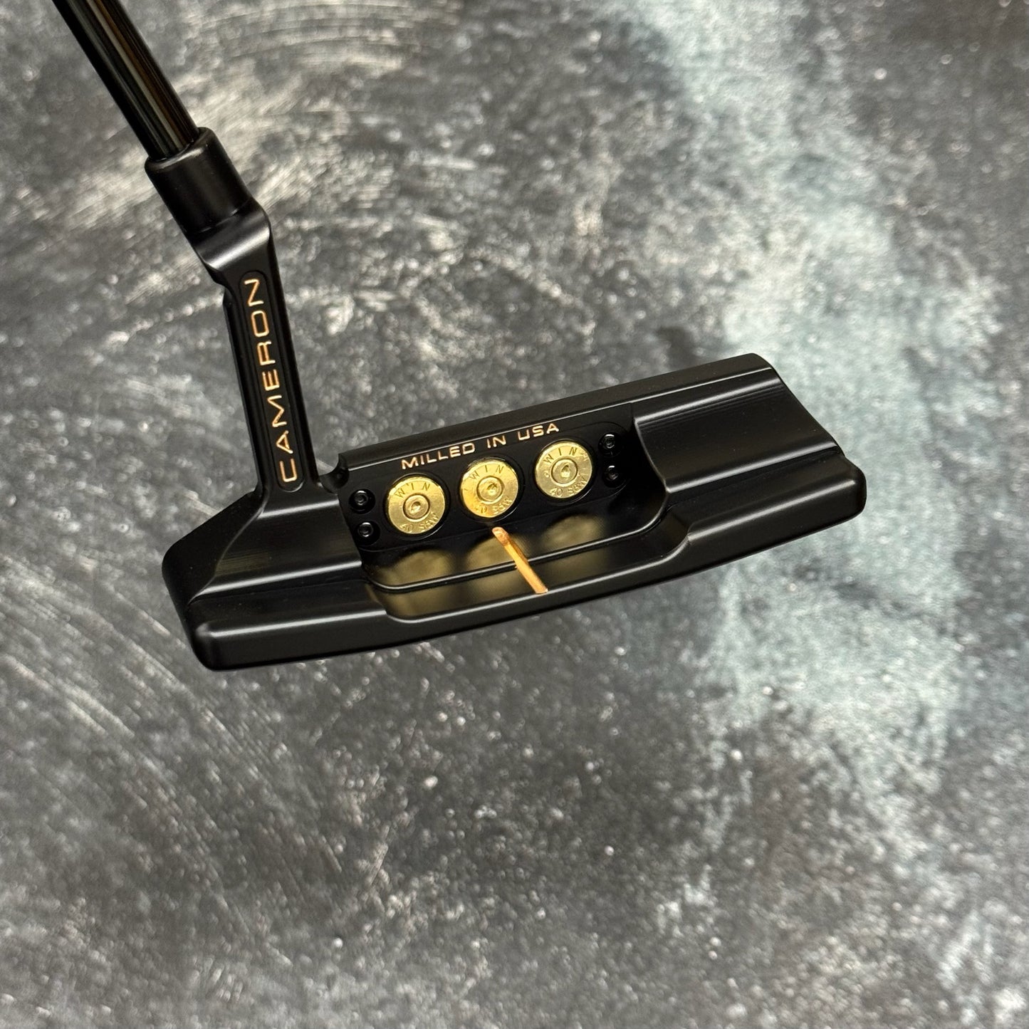 Scotty Cameron Studio Style Newport 2+ Bulletback Brass Face Insert (Black PVD)
