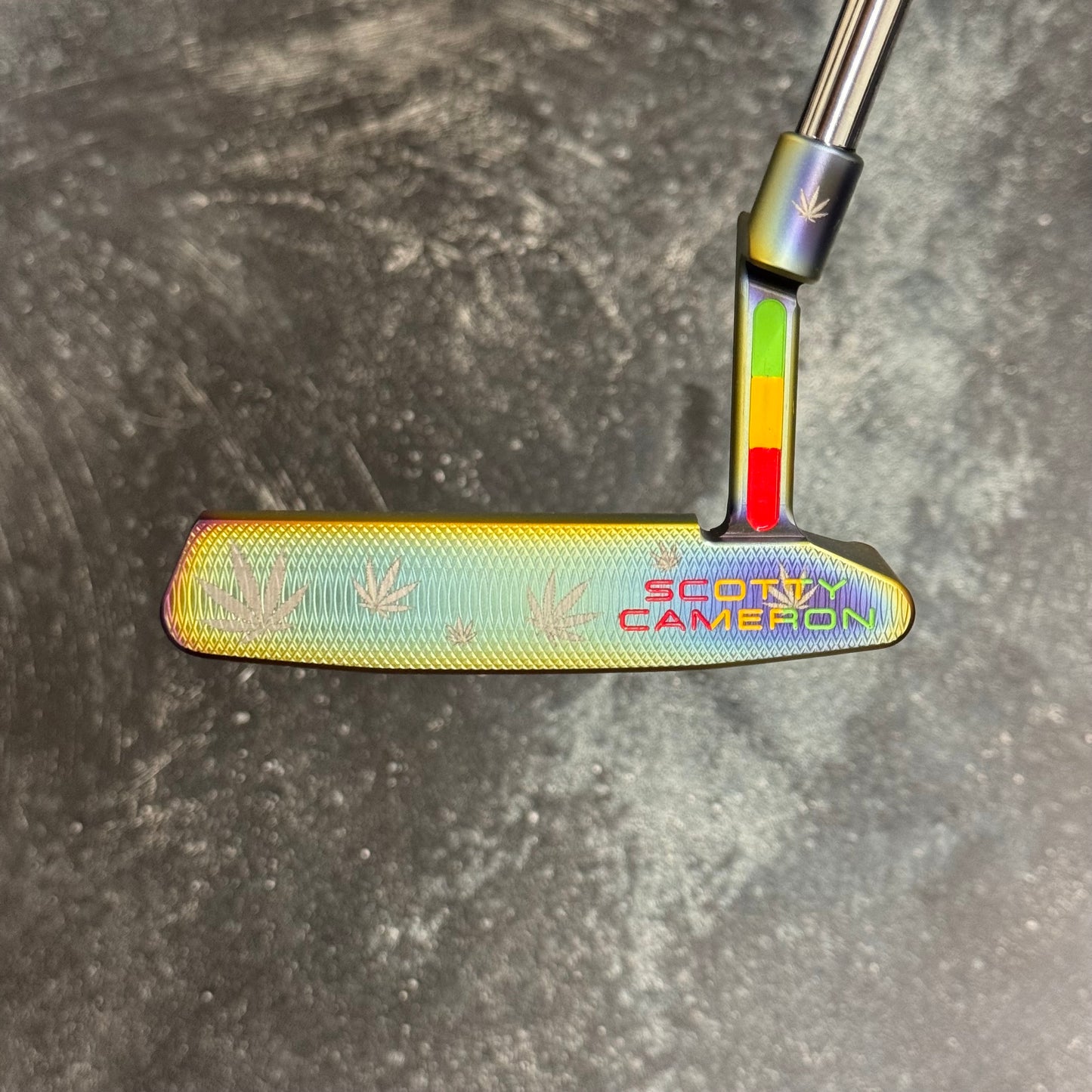 Scotty Cameron Super Select Squareback 2 (Crazy Rainbow Marijuana Theme)