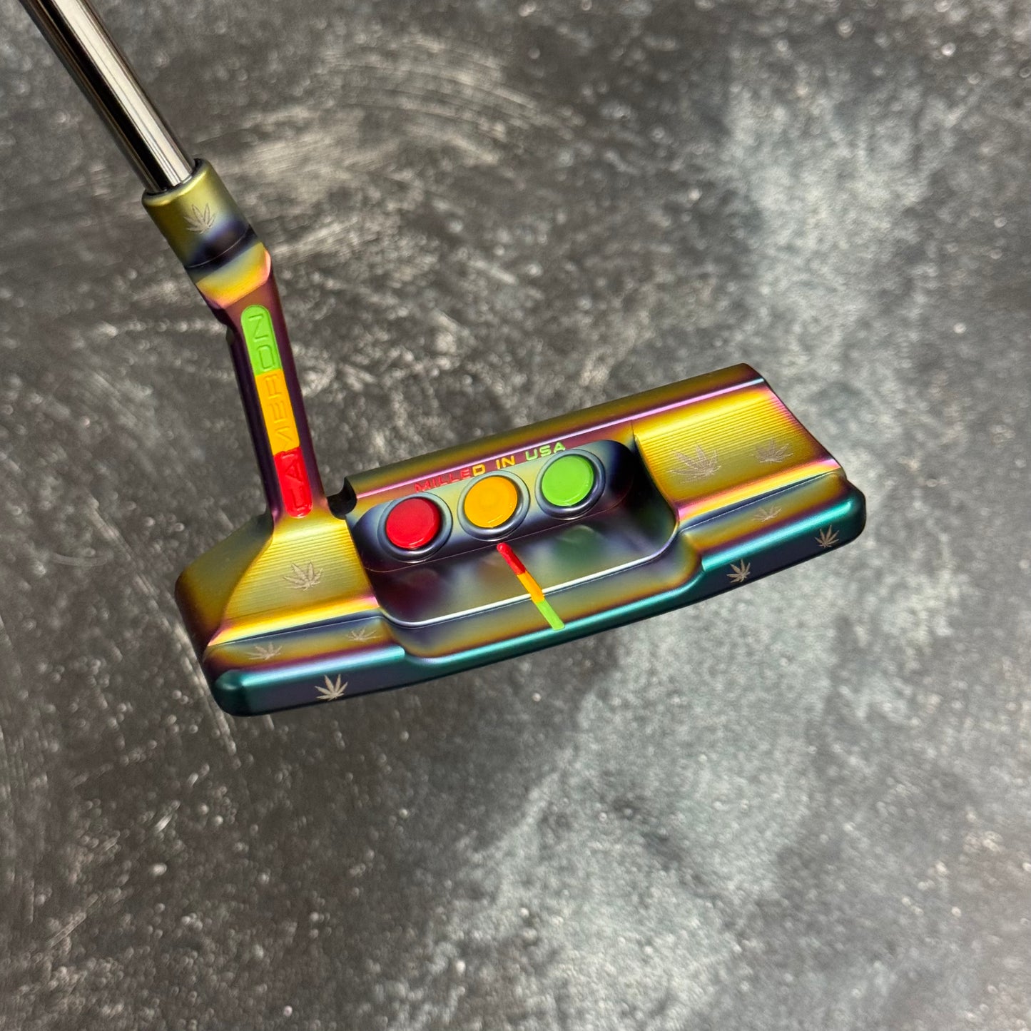 Scotty Cameron Super Select Squareback 2 (Crazy Rainbow Marijuana Theme)