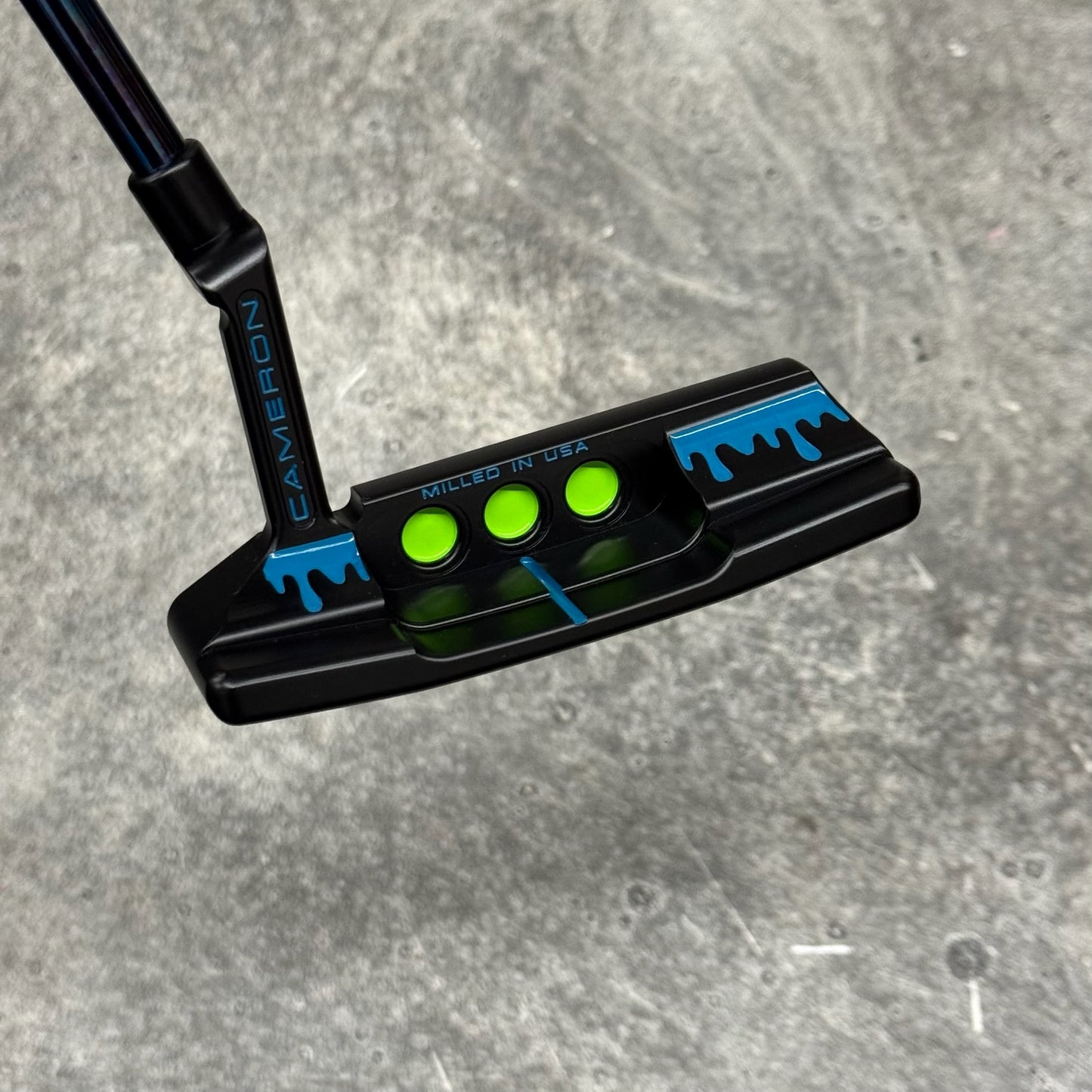 Scotty Cameron Super Select Newport 2+ (Black PVD) Blue Drip Print