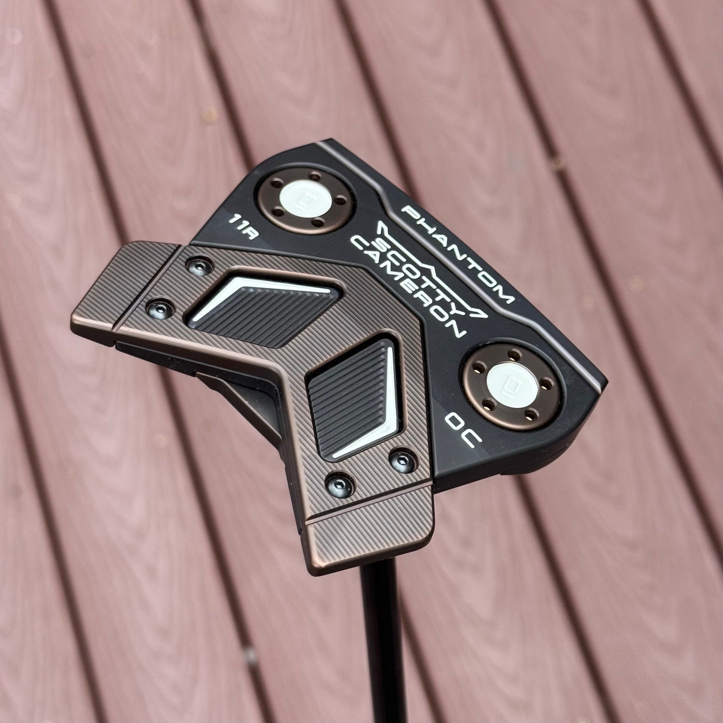 Scotty Cameron Phantom 11R OC Triple Track Sight Line (Antique Bronze PVD)
