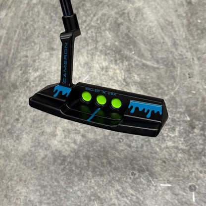 Scotty Cameron Super Select Newport 2+ (Black PVD) Blue Drip Print