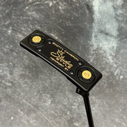 Scotty Cameron Studio Style Newport 2+ Bulletback Brass Face Insert (Black PVD)