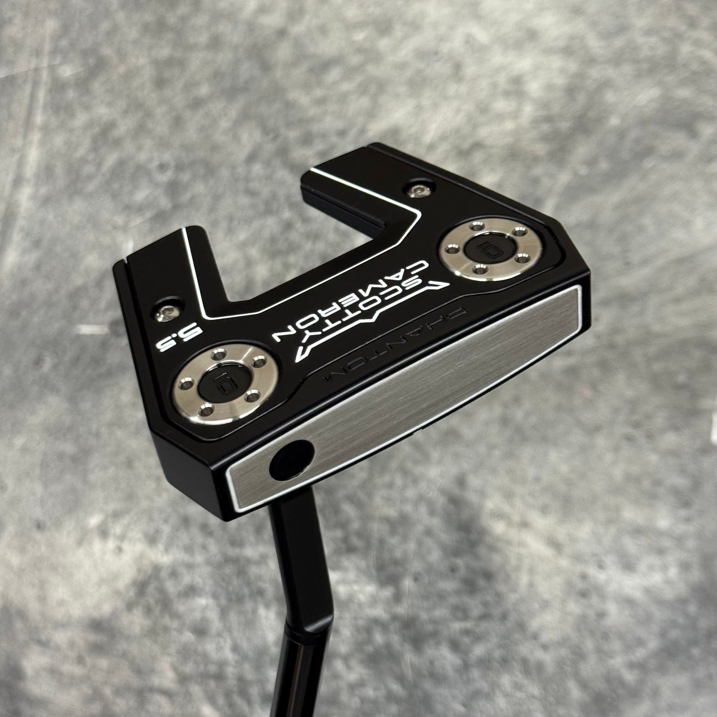 Scotty Cameron Phantom 5.5 Smooth Stainless Tour Dot Face Insert (Black PVD)