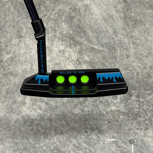 Scotty Cameron Super Select Newport 2+ (Black PVD) Blue Drip Print