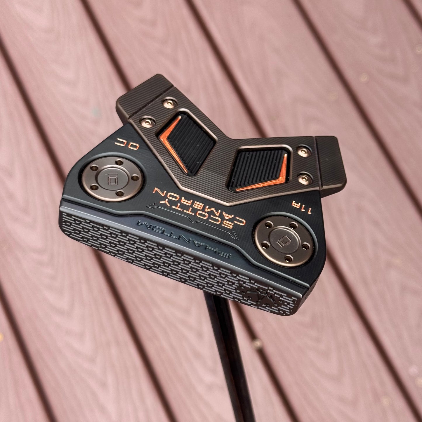 Left Handed Scotty Cameron Phantom 11R OC Triple Track Sight Line (Antique Bronze PVD)