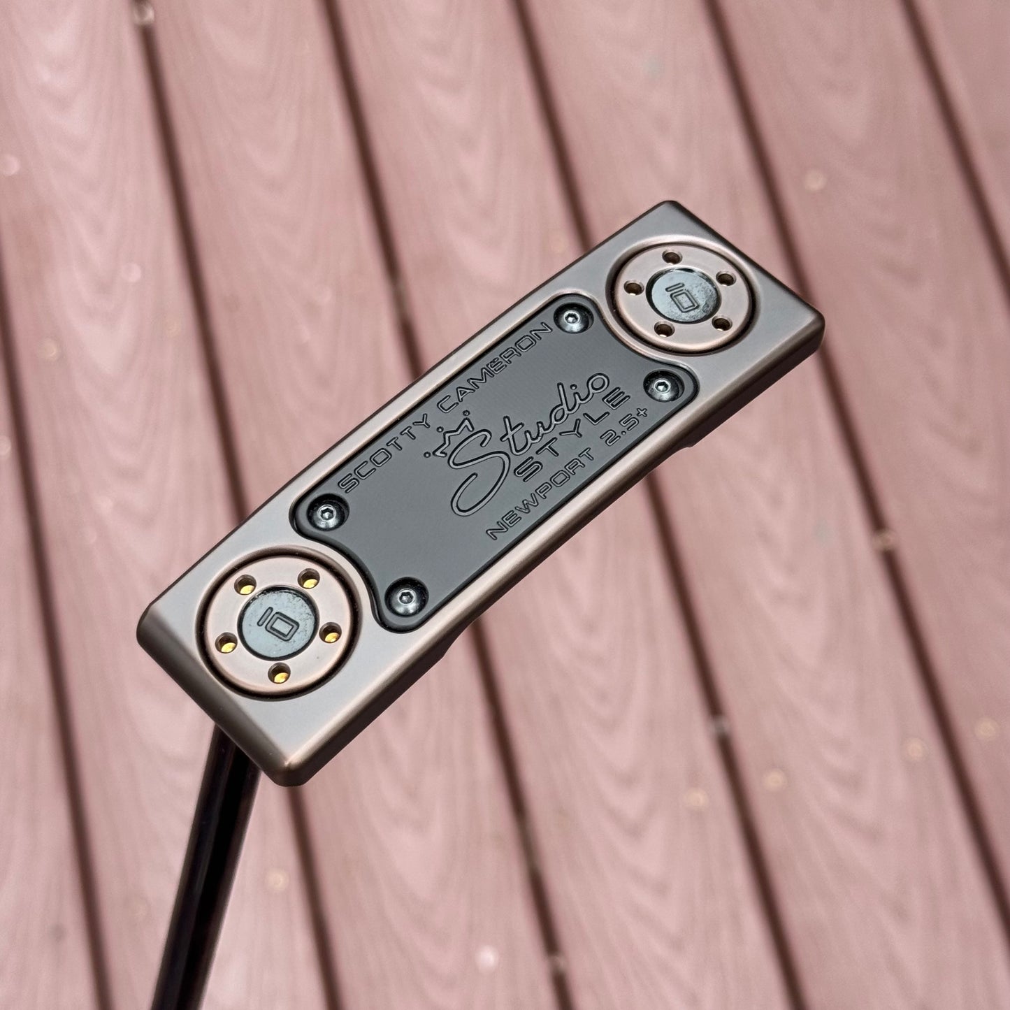 Left Handed Scotty Cameron Studio Style Newport 2.5+ Tellurium Copper Face Insert (Antique Bronze PVD)