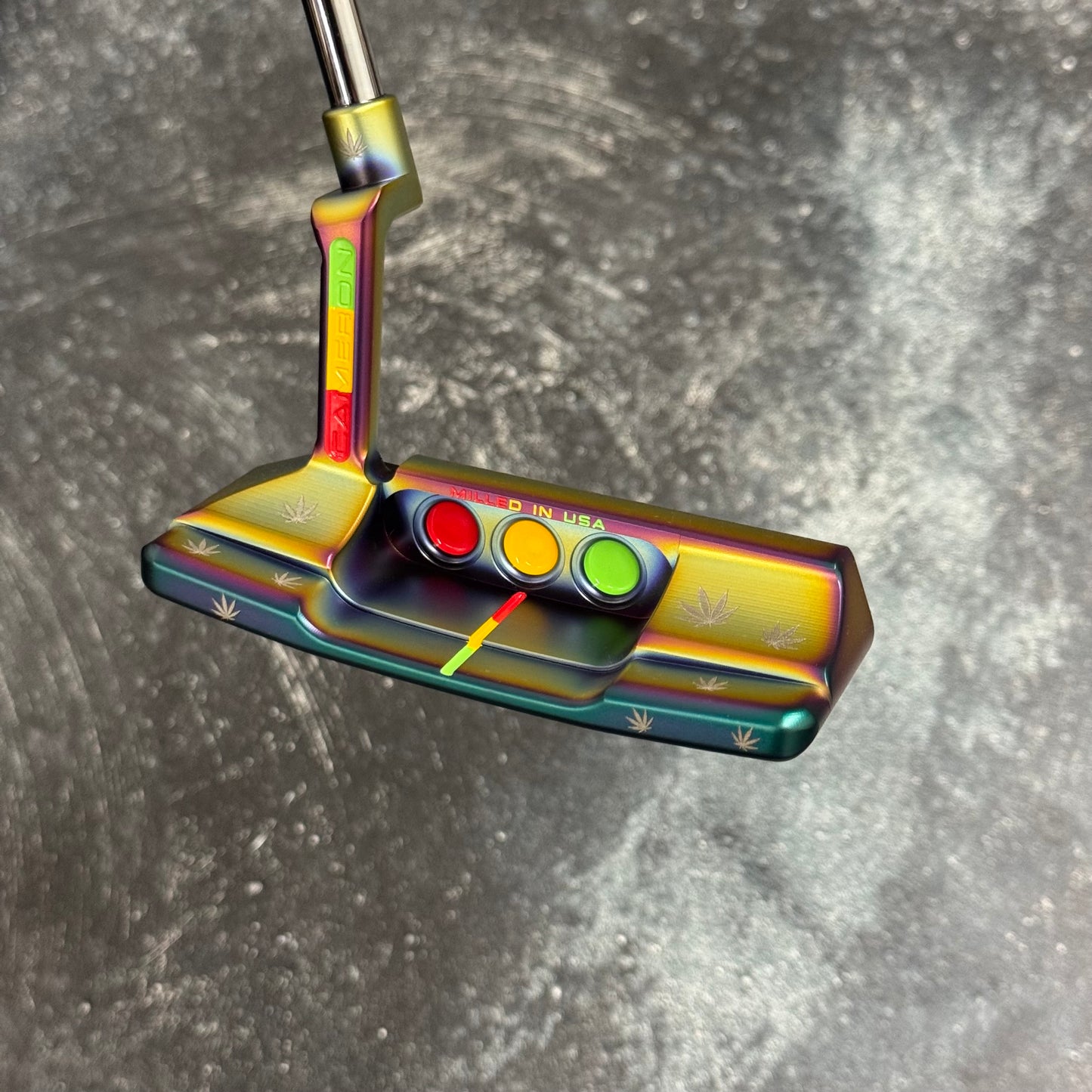 Scotty Cameron Super Select Squareback 2 (Crazy Rainbow Marijuana Theme)