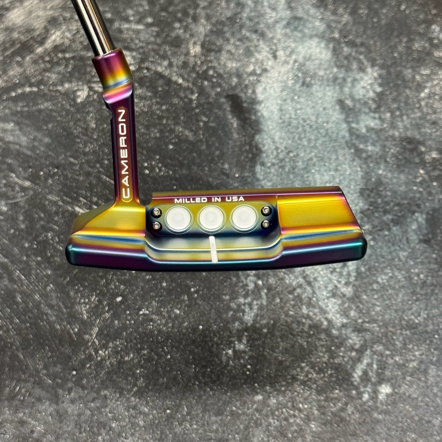 Scotty Cameron Studio Style Newport 2+ Copper Face Insert (Crazy Rainbow PVD)