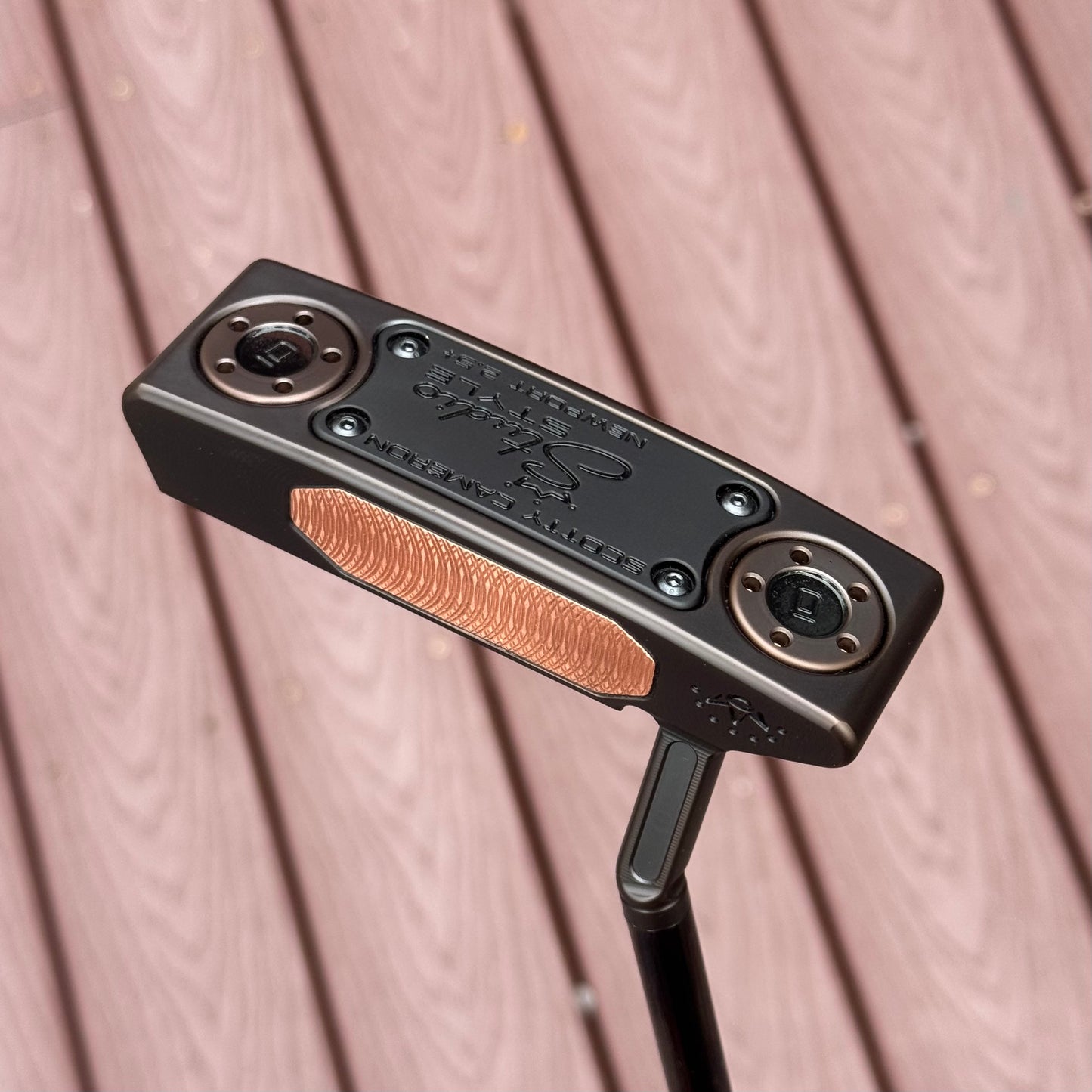Left Handed Scotty Cameron Studio Style Newport 2.5+ Tellurium Copper Face Insert (Antique Bronze PVD)