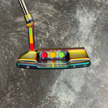 Scotty Cameron Super Select Squareback 2 (Crazy Rainbow Marijuana Theme)