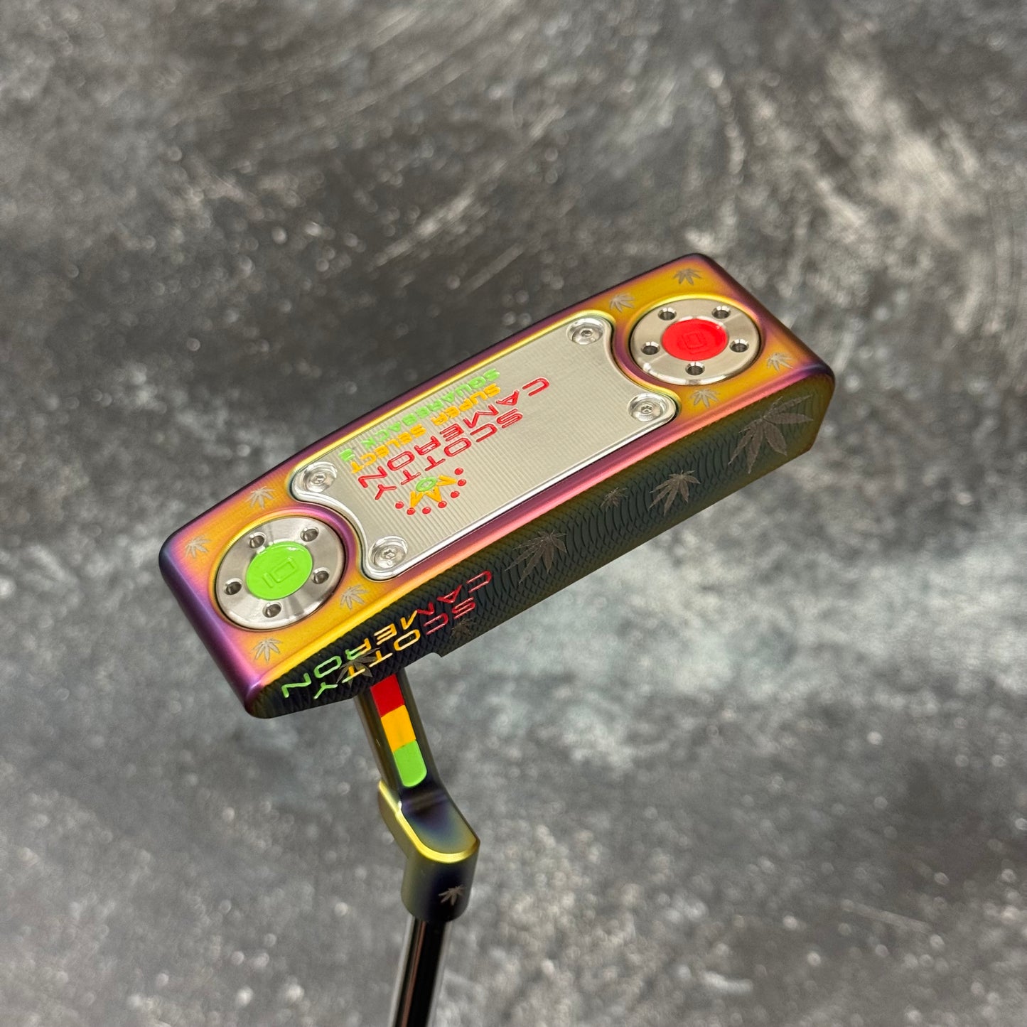 Scotty Cameron Super Select Squareback 2 (Crazy Rainbow Marijuana Theme)